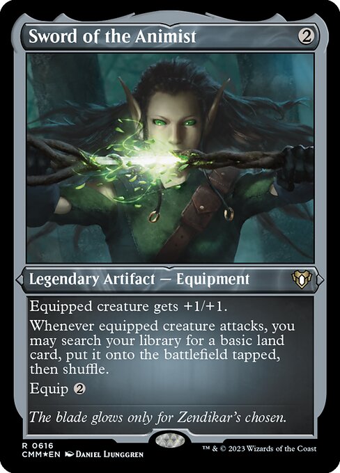 精霊信者の剣/Sword of the Animist [CMM] [FOIL][エッチング]