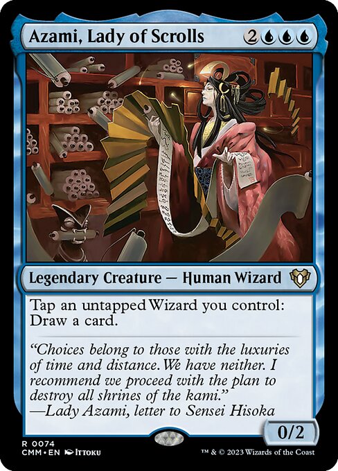 巻物の君、あざみ/Azami, Lady of Scrolls [CMM] [FOIL]