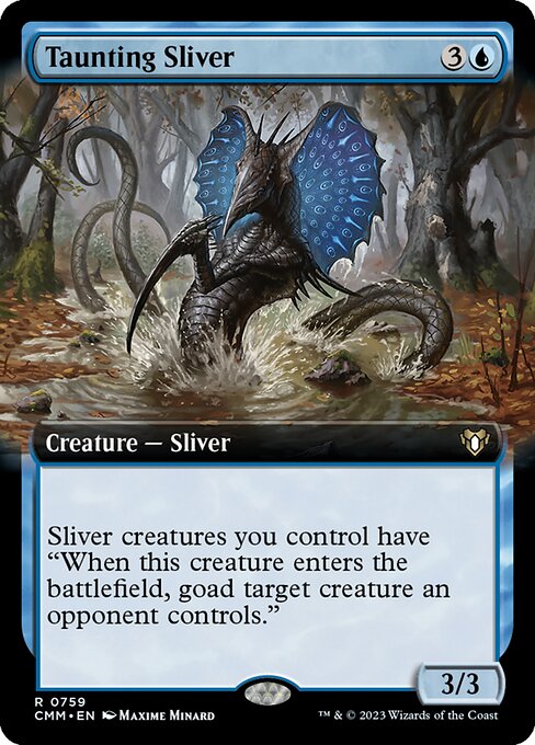 挑発スリヴァー/Taunting Sliver [CMM-BF][拡張アート][FOIL]