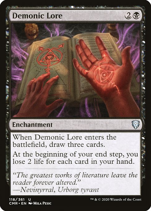 悪魔の知識/Demonic Lore [CMR][FOIL]