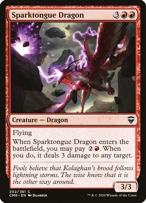 電光吠えのドラゴン/Sparktongue Dragon [CMR][FOIL]