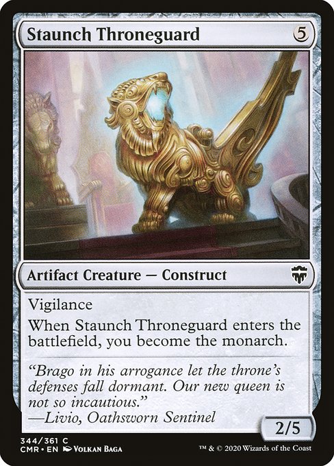 堅牢な玉座守り/Staunch Throneguard [CMR][FOIL]