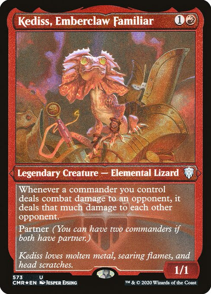 燃えさし爪の使い魔、ケディス/Kediss, Emberclaw Familiar [CMR][FOIL][エッチング]