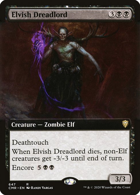エルフの戦慄王/Elvish Dreadlord [CMR-BF][拡張アート]