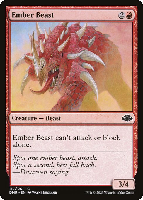 くすぶり獣/Ember Beast [DMR]