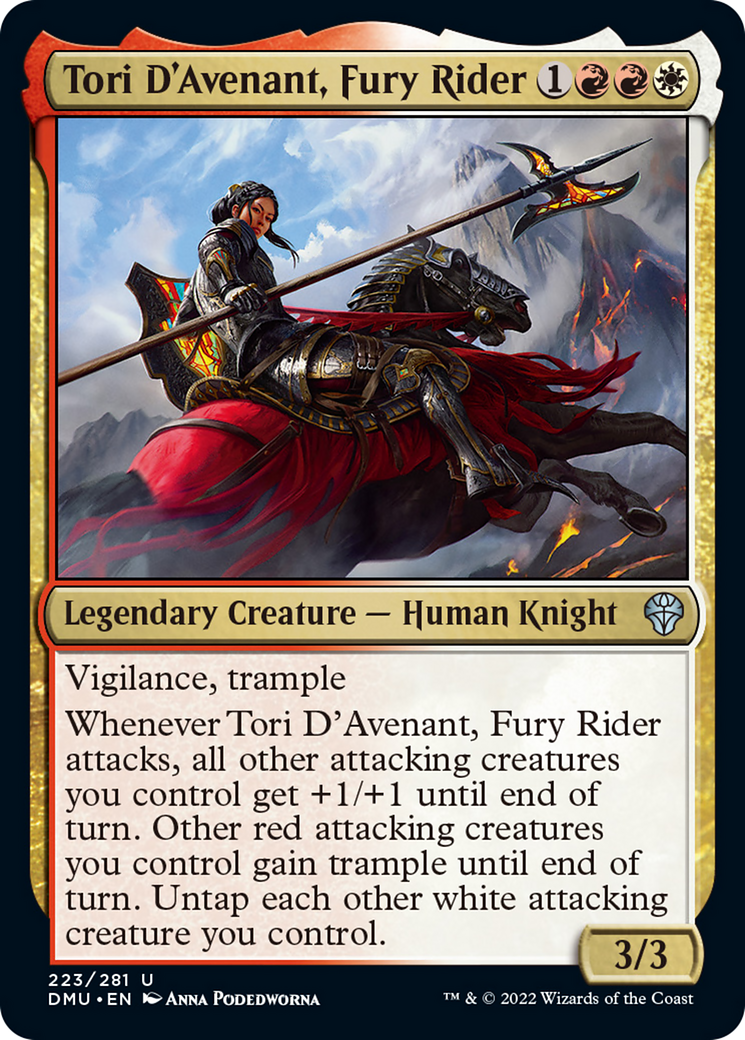 憤怒の乗り手、アヴナントのトーリ/Tori D'Avenant, Fury Rider [DMU]