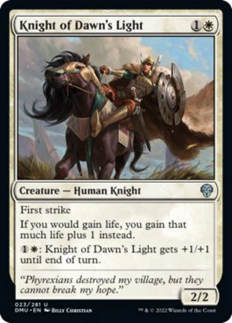 曙光の騎士/Knight of Dawn's Light [DMU][FOIL]