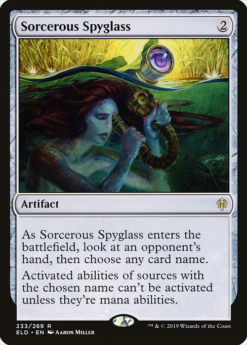 魔術遠眼鏡/Sorcerous Spyglass [ELD] [プレリリース] [FOIL]