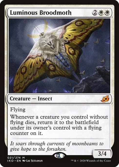 光明の繁殖蛾/Luminous Broodmoth [IKO] [FOIL] [プレリリース]