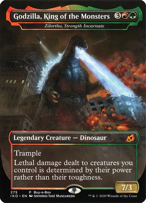 怪獣王、ゴジラ/Godzilla, King of the Monsters（力の具現、ジローサ/Zilortha, Strength Incarnate） [IKO-BF] [Non-Foil]