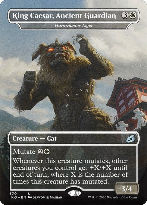 古代の守護神、キングシーサー/King Caesar, Ancient Guardian（猟匠ライガー/Huntmaster Liger） [IKO-BF] [FOIL]