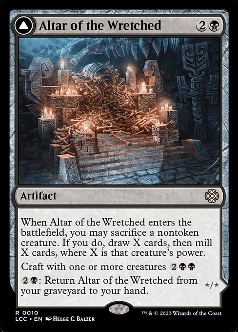 おぞましきものの祭壇/Altar of the Wretched - おぞましき骨塊/Wretched Bonemass [LCC][FOIL]