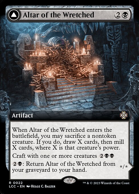 おぞましきものの祭壇/Altar of the Wretched - おぞましき骨塊/Wretched Bonemass [LCC][拡張アート][FOIL]