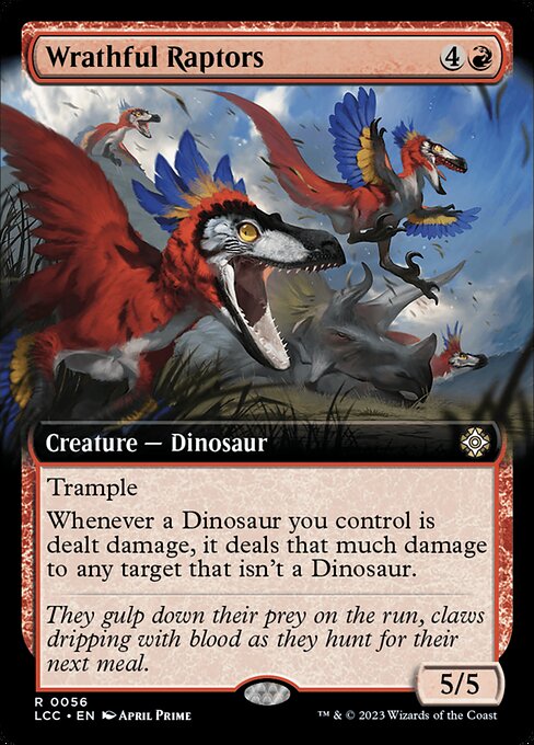 怒れる猛竜/Wrathful Raptors [LCC][拡張アート][FOIL]