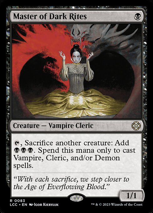 暗黒の儀式の達人/Master of Dark Rites [LCC][FOIL]