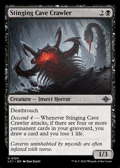 洞窟を這い刺すもの/Stinging Cave Crawler [LCI] [FOIL]