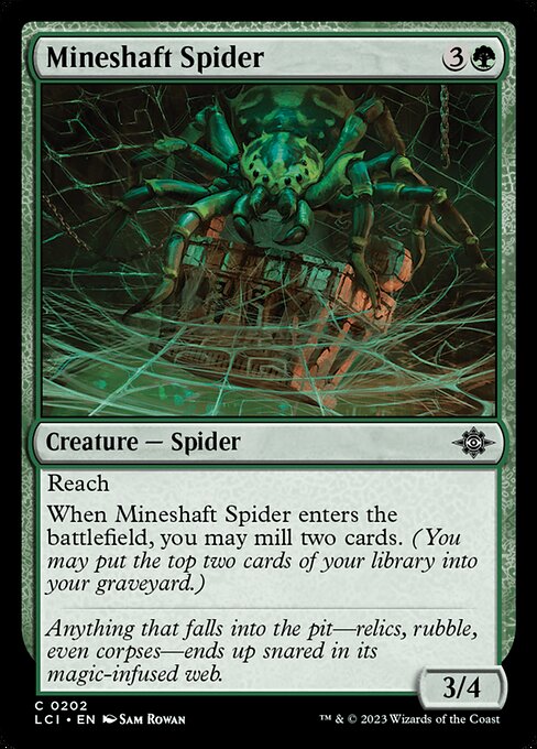 竪坑の蜘蛛/Mineshaft Spider [LCI] [FOIL]