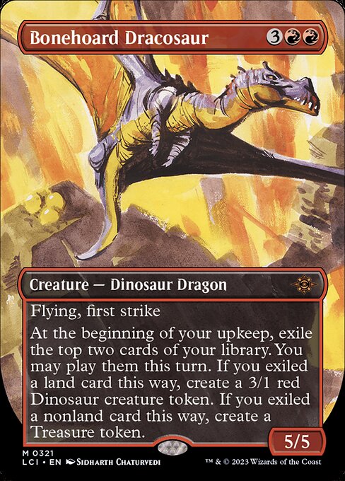 骨集めのドラコサウルス/Bonehoard Dracosaur [LCI-BF][ボーダーレス][FOIL]