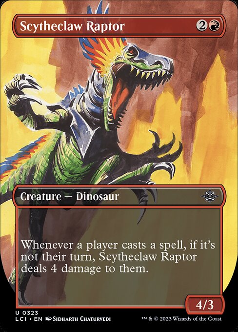鎌爪の猛竜/Scytheclaw Raptor [LCI-BF][ボーダーレス][FOIL]