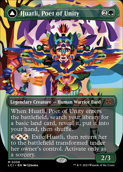 統一の詩人、ファートリ/Huatli, Poet of Unity - 五代目の咆哮/Roar of the Fifth People [LCI-BF][ボーダーレス][FOIL]