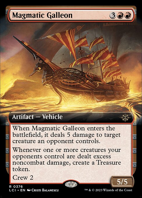 マグマ用ガレオン船/Magmatic Galleon [LCI-BF][拡張アート][FOIL]