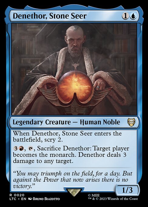 石の予見者、デネソール/Denethor, Stone Seer [LTC][FOIL]