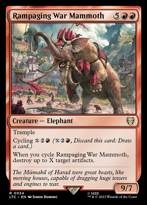 猛り狂うウォー・マンモス/Rampaging War Mammoth [LTC][FOIL]