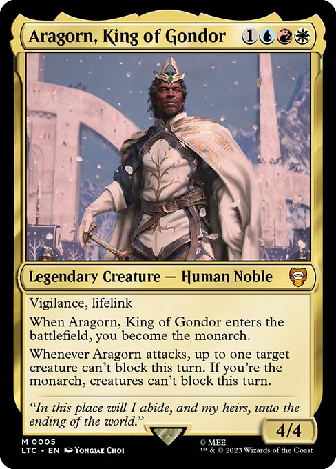 ゴンドールの王、アラゴルン/Aragorn, King of Gondor [LTC][FOIL]