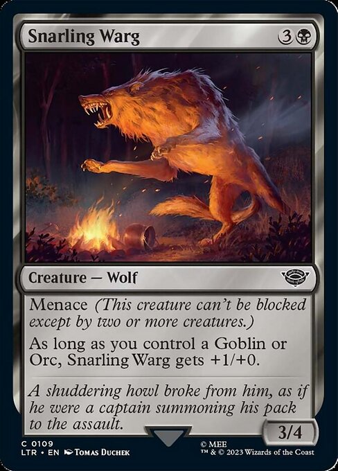 うなる魔狼/Snarling Warg [LTR] [FOIL]