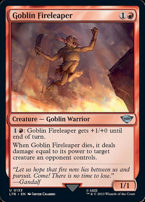 火を飛び越えるゴブリン/Goblin Fireleaper [LTR] [FOIL]