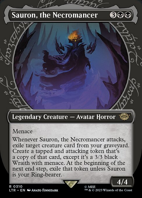 死人占い師、サウロン/Sauron, the Necromancer [LTR-BF][ショーケース][FOIL]