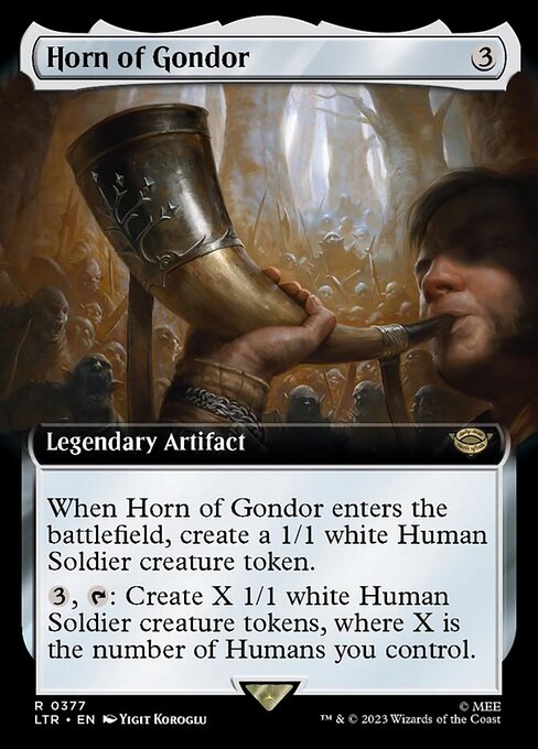 ゴンドールの角笛/Horn of Gondor （セットブースター版）[LTR-BF][拡張アート][FOIL]