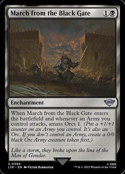 黒門からの出撃/March from the Black Gate [LTR] [FOIL]