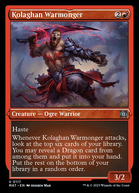 コラガンの戦争屋/Kolaghan Warmonger [MAT] [FOIL][エッチング]