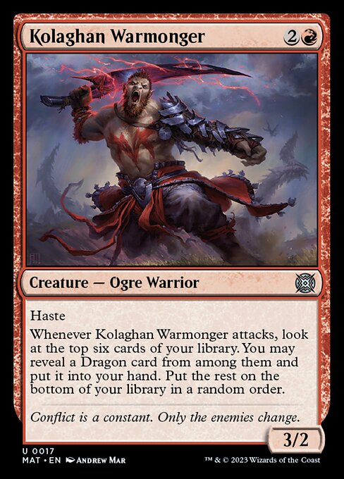 コラガンの戦争屋/Kolaghan Warmonger [MAT] [FOIL]