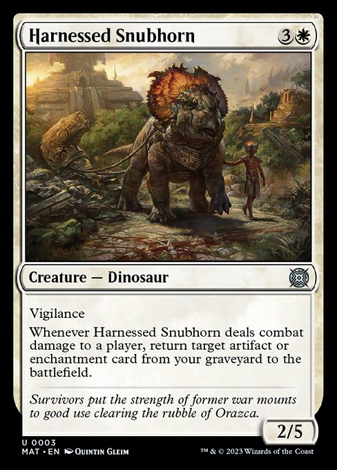 装具つなぎの短角獣/Harnessed Snubhorn [MAT] [FOIL]