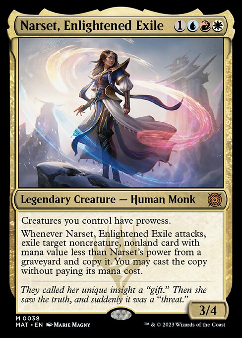 悟った喪失者、ナーセット/Narset, Enlightened Exile [MAT] [FOIL]