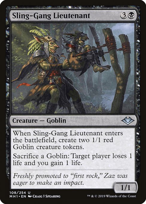 投石攻撃の副官/Sling-Gang Lieutenant [MH1] [FOIL]
