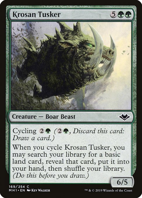 クローサの大牙獣/Krosan Tusker [MH1] [FOIL]