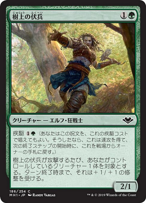 樹上の伏兵/Treetop Ambusher [MH1] [FOIL]