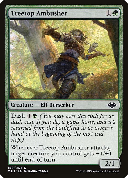 樹上の伏兵/Treetop Ambusher [MH1] [FOIL]
