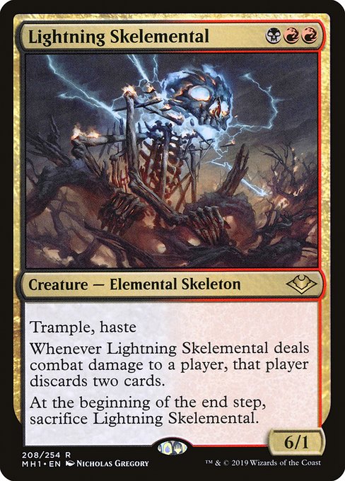 稲妻の骨精霊/Lightning Skelemental [MH1] [FOIL]