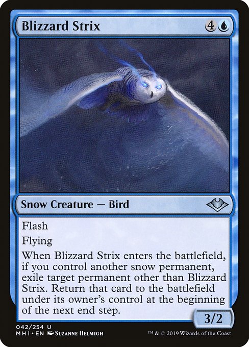 吹雪の大梟/Blizzard Strix [MH1] [FOIL]