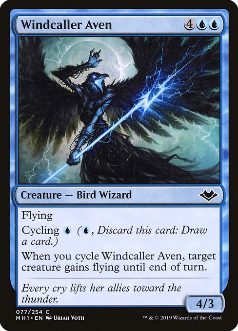 風呼びのエイヴン/Windcaller Aven [MH1] [FOIL]