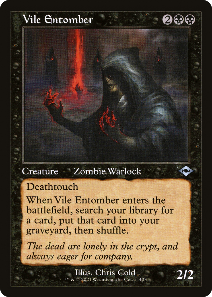 不快な納墓役/Vile Entomber [MH2-BF][旧枠] [FOIL] [エッチング]