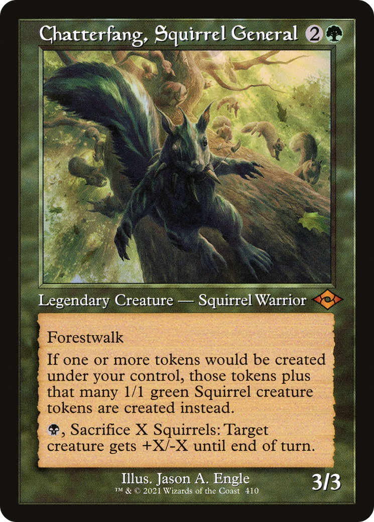 リスの将軍、サワギバ/Chatterfang, Squirrel General [MH2-BF][旧枠] [FOIL]