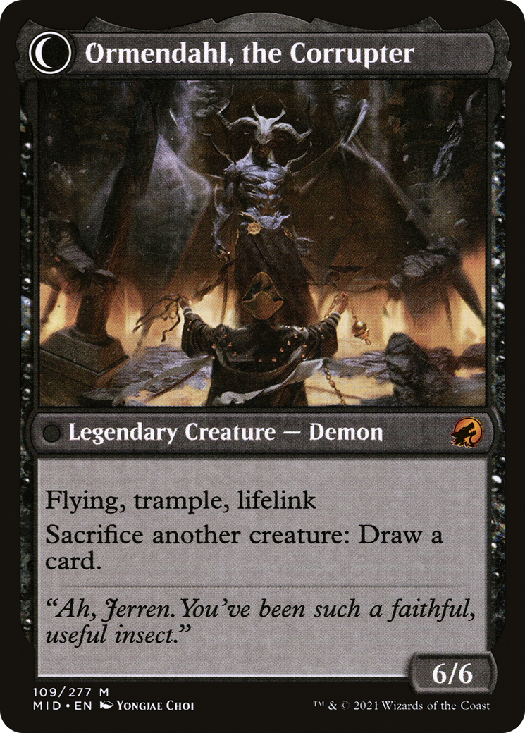 堕落した司教、ジェレン/Jerren, Corrupted Bishop - 堕落者、オーメンダール/Ormendahl, the Corrupter [MID][FOIL]