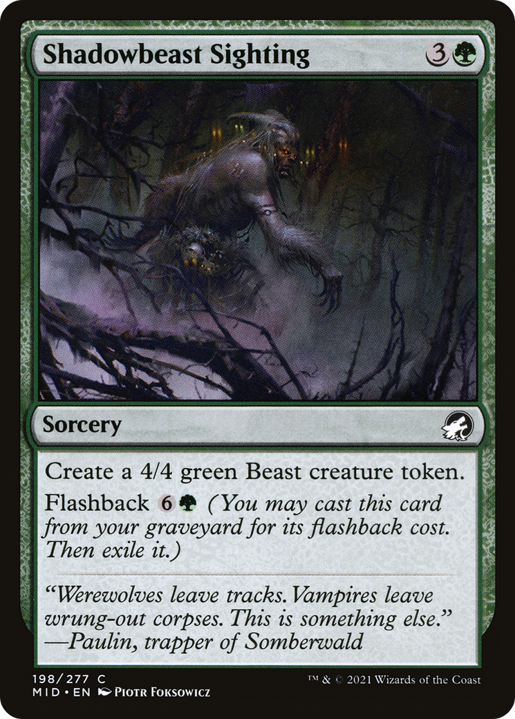 影野獣の目撃/Shadowbeast Sighting [MID][FOIL]