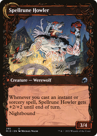 ルーン綴りの絵描き/Spellrune Painter - ルーン綴りの咆哮獣/Spellrune Howler [MID-BF][ショーケース]