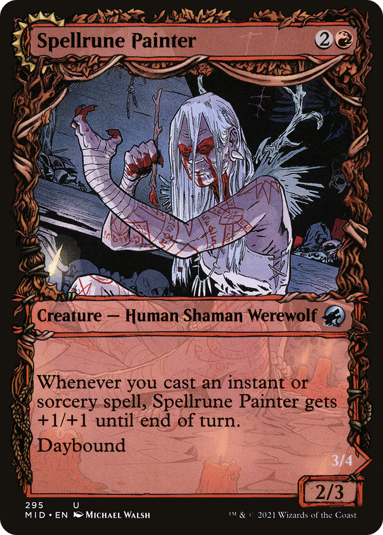 ルーン綴りの絵描き/Spellrune Painter - ルーン綴りの咆哮獣/Spellrune Howler [MID-BF][ショーケース]